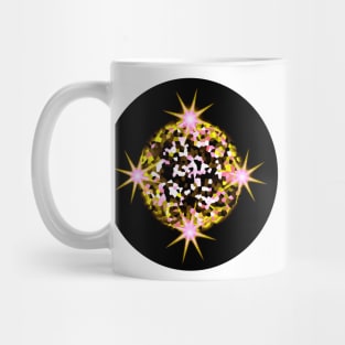 Pink Yellow Blinking Star Mug